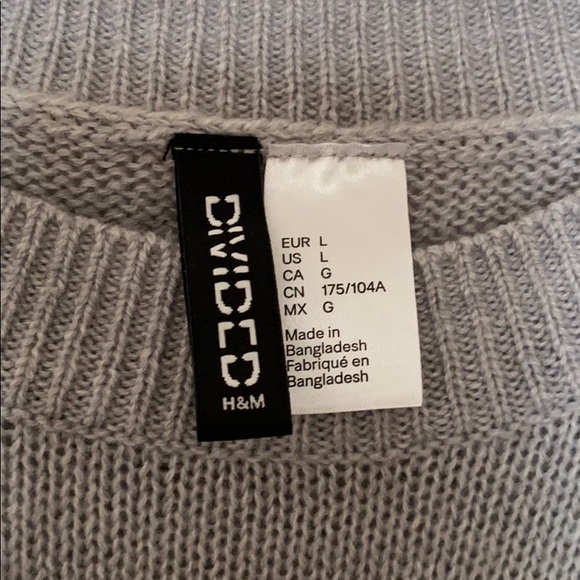 H & M grey sweater size large - Picture 4 of 6